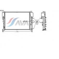 MS2459 AVA Радиатор, охлаждение двигателя
