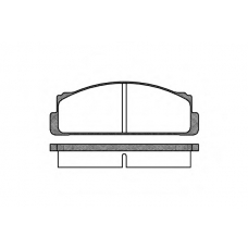 P1223.00 WOKING Комплект тормозных колодок, дисковый тормоз