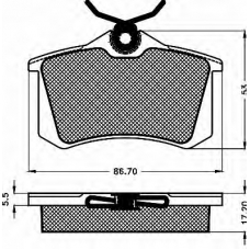 10480 BSF Комплект тормозных колодок, дисковый тормоз
