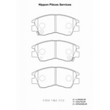 M360I27 NPS Комплект тормозных колодок, дисковый тормоз