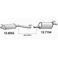 12.7104 ASSO Глушитель выхлопных газов конечный
