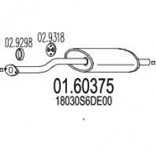 01.60375 MTS Глушитель выхлопных газов конечный