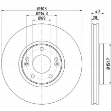 55733 PAGID Тормозной диск