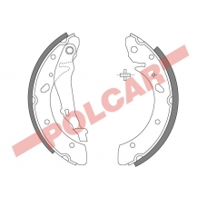 LS1843 POLCAR Hamulce - szczeki