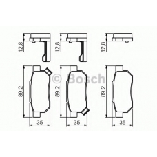 0 986 495 256 BOSCH Комплект тормозных колодок, дисковый тормоз
