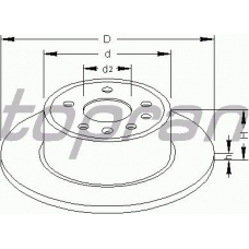 200 951 TOPRAN Тормозной диск