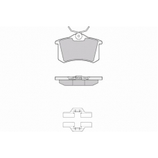 12-1004 E.T.F. Комплект тормозных колодок, дисковый тормоз