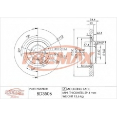 BD-3506 FREMAX Тормозной диск