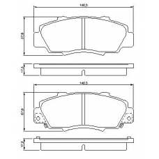 0 986 461 142 BOSCH Комплект тормозных колодок, дисковый тормоз