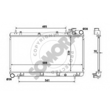 333140B SOMORA Радиатор, охлаждение двигателя