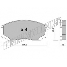 230.0 TRUSTING Комплект тормозных колодок, дисковый тормоз