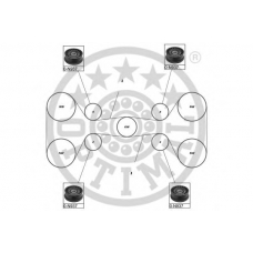 SK-1072 OPTIMAL Комплект ремня грм