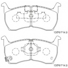 KD3793 ASIMCO Комплект тормозных колодок, дисковый тормоз