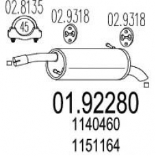 01.92280 MTS Глушитель выхлопных газов конечный