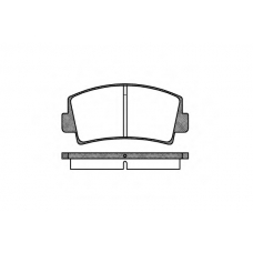 P1783.00 WOKING Комплект тормозных колодок, дисковый тормоз