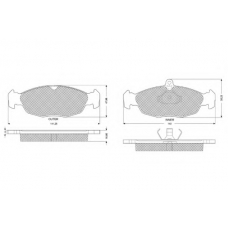 PF1049 PROCODIS FRANCE Комплект тормозных колодок, дисковый тормоз