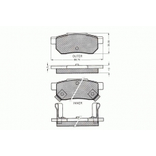7.134 PEX Комплект тормозных колодок, дисковый тормоз