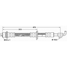 FBH7222 FIRST LINE Тормозной шланг