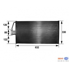 8FC 351 038-801 HELLA Конденсатор, кондиционер