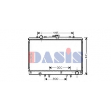 140230N AKS DASIS Радиатор, охлаждение двигателя