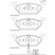 KD7519 ASIMCO Комплект тормозных колодок, дисковый тормоз