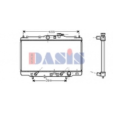 100020N AKS DASIS Радиатор, охлаждение двигателя