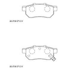 KD1745 ASIMCO Комплект тормозных колодок, дисковый тормоз