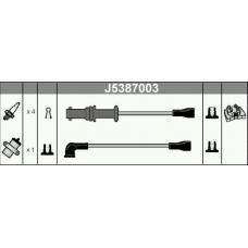 J5387003 NIPPARTS Комплект проводов зажигания