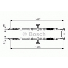 1 987 482 147 BOSCH Трос, стояночная тормозная система