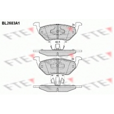BL2683A1 FTE Комплект тормозных колодок, дисковый тормоз
