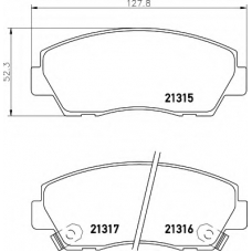 8DB 355 015-171 HELLA Комплект тормозных колодок, дисковый тормоз