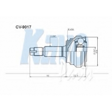 CV-9017 KAVO PARTS Шарнирный комплект, приводной вал
