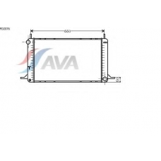 FD2076 AVA Радиатор, охлаждение двигателя