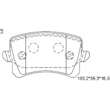 KD7560 ASIMCO Комплект тормозных колодок, дисковый тормоз