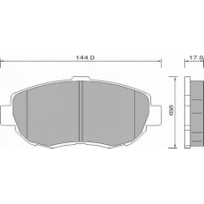 645581 ROULUNDS Комплект тормозных колодок, дисковый тормоз