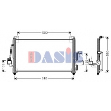 512006N AKS DASIS Конденсатор, кондиционер