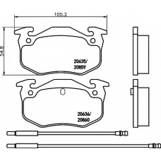 N-1106 COBREQ Комплект тормозных колодок, дисковый тормоз