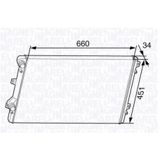 350213144300 MAGNETI MARELLI Радиатор, охлаждение двигателя