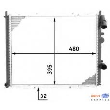 8MK 376 717-761 HELLA Радиатор, охлаждение двигателя