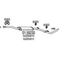 01.59230 MTS Средний глушитель выхлопных газов