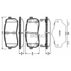 0 986 TB3 012 BOSCH Комплект тормозных колодок, дисковый тормоз