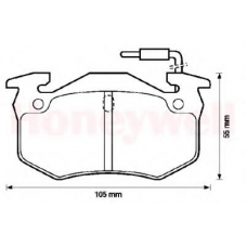 571302X BENDIX Комплект тормозных колодок, дисковый тормоз
