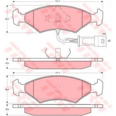GTD1048 TRW Комплект тормозов, дисковый тормозной механизм