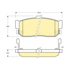 6131819 GIRLING Комплект тормозных колодок, дисковый тормоз