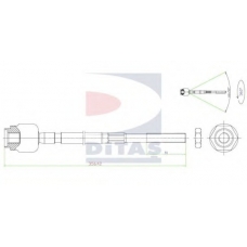 A2-5655 DITAS Осевой шарнир, рулевая тяга