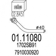01.11080 MTS Труба выхлопного газа