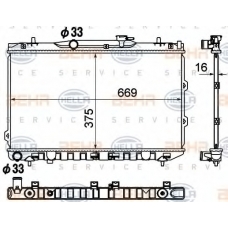 8MK 376 790-511 HELLA Радиатор, охлаждение двигателя