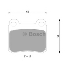 0 986 AB4 975 BOSCH Комплект тормозных колодок, дисковый тормоз