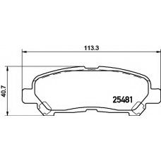 8DB 355 020-131 HELLA Комплект тормозных колодок, дисковый тормоз