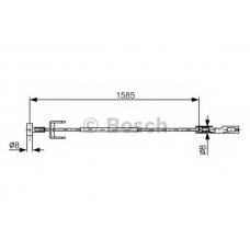 1 987 482 145 BOSCH Трос, стояночная тормозная система